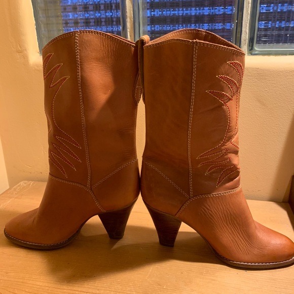 Leather Fashion Boots VTG 1979 NEW Cond size 7B - Picture 5 of 7